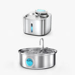 Tuzwa 7L Automatic Pet Water Fountain – 304 Stainless Steel Cat & Dog Water Dispenser with 5-Layer Filter, Water Level Window & Quiet Operation