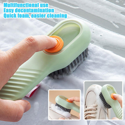 Shoe Scrubber Brush with Soap Dispenser, Shoe Cleaning Kit with 2 Brushes