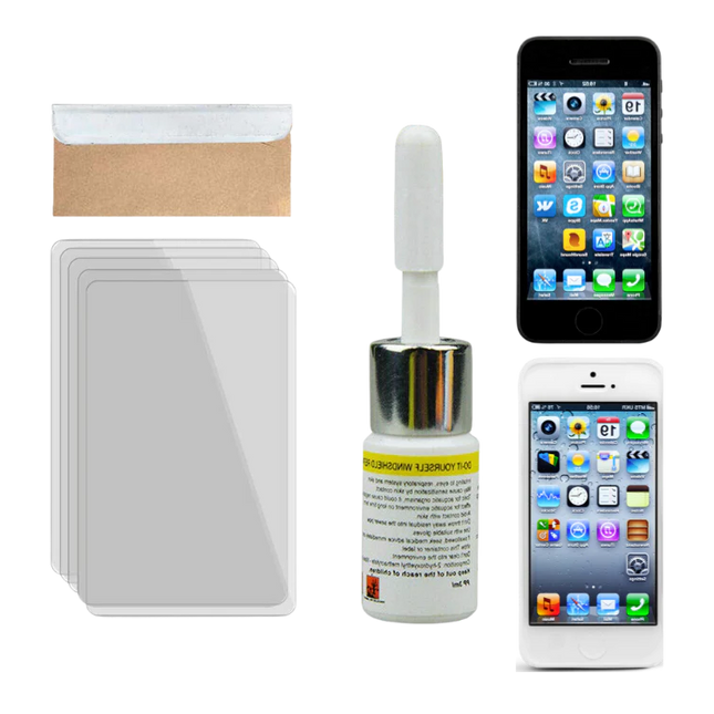 Windshield Repair Kit for Glass Crack and Chip, Phone Screen Crack Repair Kit with Resin, Car Windshield Chip Repair