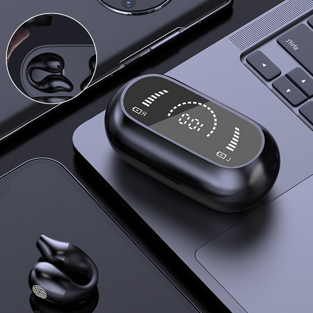 Bone Conduction Headphones with LED Display, Open Ear Headphones with Clip Design – image 4