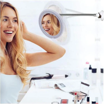 Vanity Mirror with Lights 10X, Lighted Makeup Mirror with Suction Cup, Flexible Gooseneck Magnifying – image 7