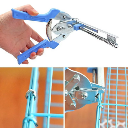 Hog Ring Pliers and Rings Kit with 600 M Type Nails, Cage Clip Pliers for Wire Mesh Fencing – image 6