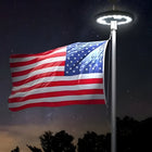 Flagpole Solar Light, Solar Flag Light with 26 Bright Leds, Flag Pole Light and Dusk to Dawn Downlight for Toppers