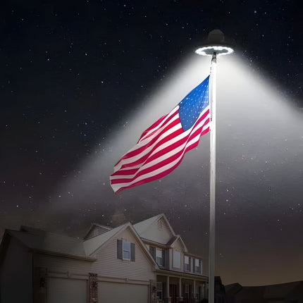 Flagpole Solar Light, Solar Flag Light with 26 Bright Leds