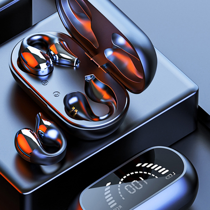 Wireless Earbuds with Charging Case, Clip On Wireless Headphones with LED Display – image 11