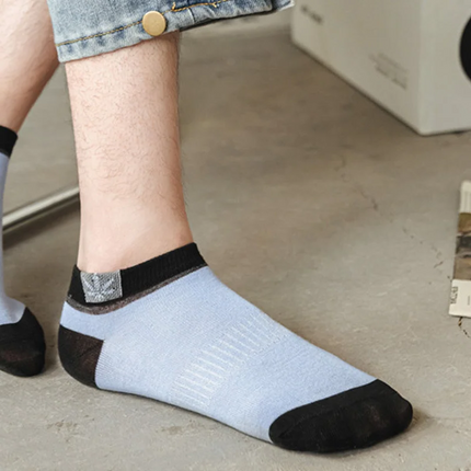 Mens Ankle Socks 20 Pairs, Low Cut Athletic Socks in Random Colors – image 5