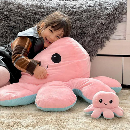 Octopus Plush Toy, Cuddly Octopus Stuffed Animal with Eight Tentacles and Soft Plush Fabric