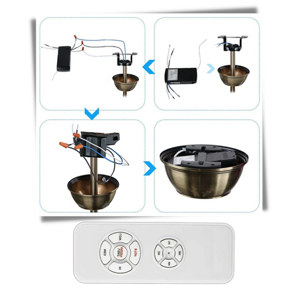 Ceiling Fan Light Remote Control Kit and RF Receiver, Wall Mount Fan Remote – image 7