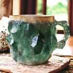Tuzwa Crystal Coffee Mug – 10.14 oz Mineral-Inspired Novelty Cup with Unique Texture & Comfortable Handle
