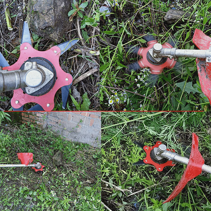 Weed Trimmer Head with 6 Manganese Steel Razors, Universal Weed Eater Head and Weed Eater Attachment for Grass – image 3