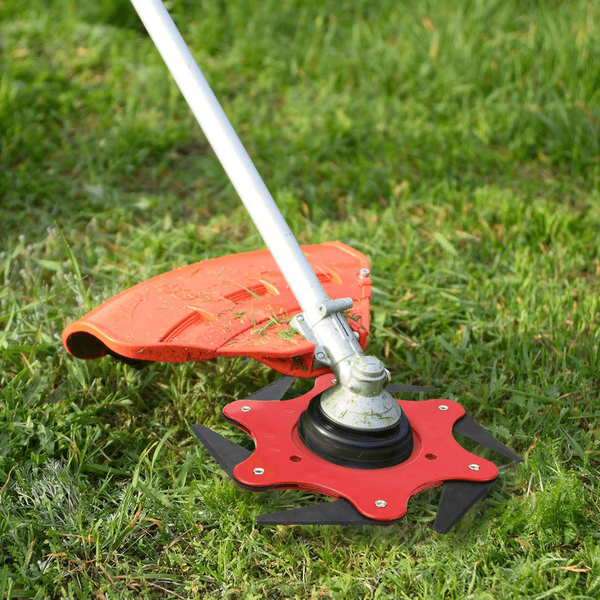 Weed Trimmer Head with 6 Manganese Steel Razors, Universal Weed Eater Head and Weed Eater Attachment for Grass Cutters