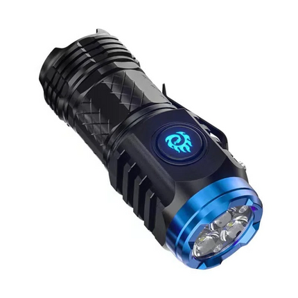 Rechargeable Flashlight for Camping, EDC Flashlight with 5 Modes and SOS Strobe