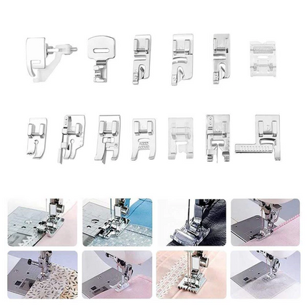Sewing Machine Presser Feet 42 Piece Set with Invisible Zipper Foot and Roller Foot