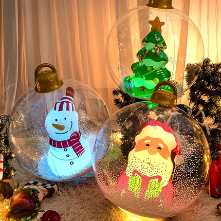 Inflatable Outdoor Christmas Ball with Lights, Christmas Inflatables