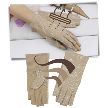 UV Protection Gloves for Women, Fingerless Gloves for Driving and Cycling – image 14