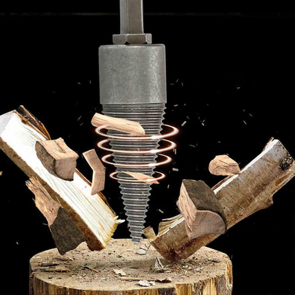 Drill Bit Log Splitter, Firewood Splitter Attachment for Any Power Drill