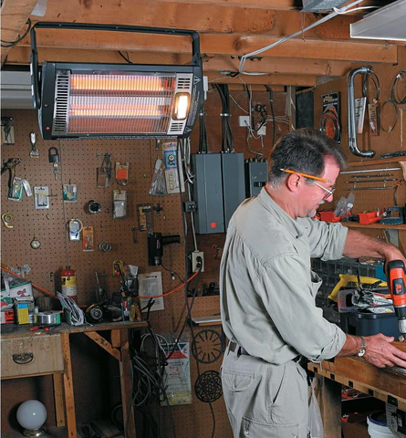 Outdoor Heater for Patio and Deck, Wall Mounted Electric Garage Heater with 2 Heat Settings