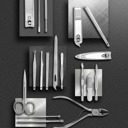 Stainless Steel Manicure Set Nail Clipper Kit 19 in 1