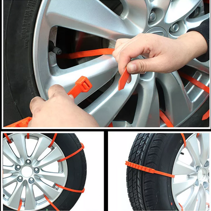 Tire Chains for Snow 10 Pack, Snow Chains for Cars Trucks SUVs and Vans