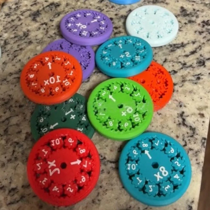 Math Facts Fidget Spinners, Fidget Toys for Multiplication and Division