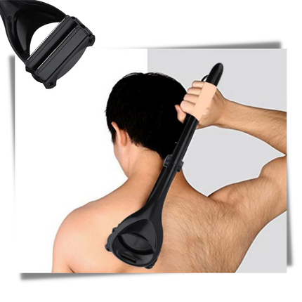Back Shaver Tooth Shaped for Smooth Skin, Back Hair Shaver for Wet and Dry Shaving, Ergonomic Grip – image 3