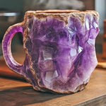 Tuzwa Crystal Coffee Mug – 10.14 oz Mineral-Inspired Novelty Cup with Unique Texture & Comfortable Handle