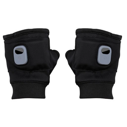 USB Rechargeable Heated Fingerless Gloves, 3 Temperature Settings Electric Hand Warmer Gloves with 1800mAh Battery for Winter Outdoors