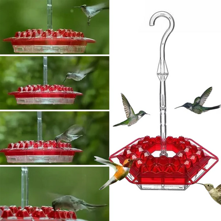 Ant Proof Hummingbird Feeder with 30 Bee Resistant Ports, Dishwasher Safe Hummingbird Feeder, Hanging Bird Feeder