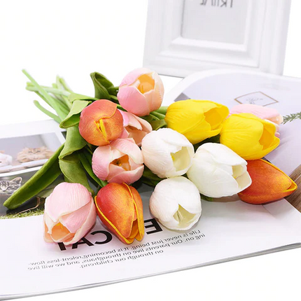 Artificial Tulip Flowers 10 Pack, Fake Flowers for Vase, Artificial Flowers Faux Tulips for Tulip – image 22