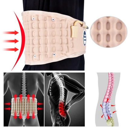 Lower Back Brace, Inflatable Lumbar Support Belt with Air Pump