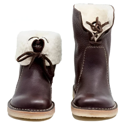 Waterproof Boots, Lace Up Ankle Boots for Cold Weather with Wide Toe Box
