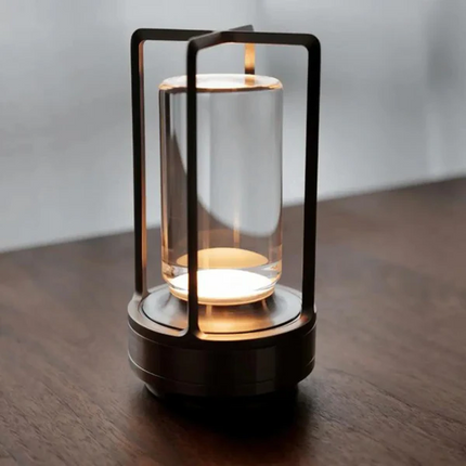 Rechargeable Lantern with USB Charging Port, Crystal Table Lamp, Bedside Lamp, Cordless Lamp for Desk and Reading Corner