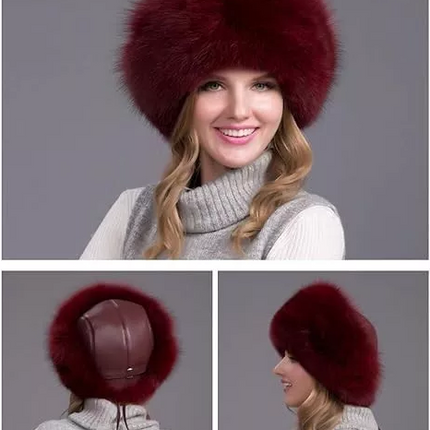 Fur Hat Women with Earmuffs, Warm Womens Winter Hat for Cold Weather – image 5