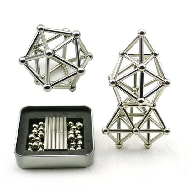 Magnetic Blocks Toy with Magnetic Balls and Sticks, Magnetic Sticks and Balls Building Set, STEM Building Toy