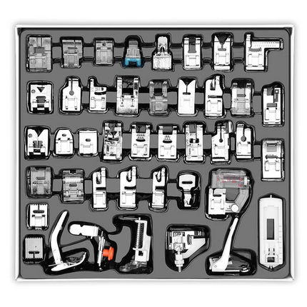 Sewing Machine Presser Feet 42 Piece Set with Invisible Zipper Foot and Roller Foot, Sewing Machine Accessories