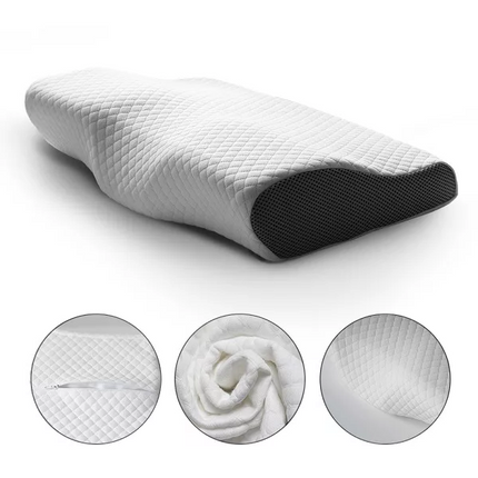Side Sleeper Pillow, Contoured Memory Foam Pillow for Neck Pain
