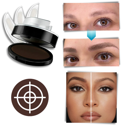 Eyebrow Stamp Kit with Powder and Sponge, Waterproof Eyebrow Stamp and Brow Stamp Kit in 3 Shades – image 4