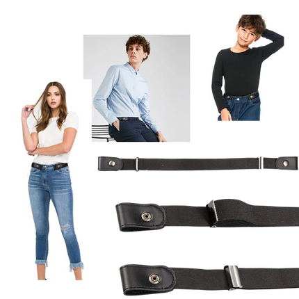 Stretch Belt for Adults and Children, No Buckle Belt for a Minimalist Look