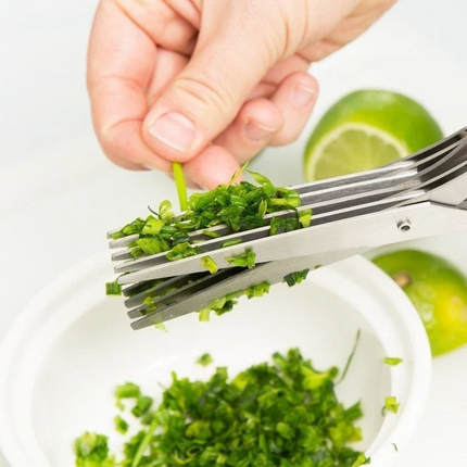Kitchen Shears with 5 Blades, Herb Scissors with Cover and Cleaning Comb