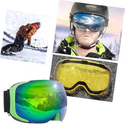 Ski Goggles with Magnetic Interchangeable Lens, Polarized Snow Goggles for Helmet Fit – image 15