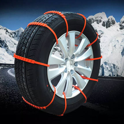 Tire Chains for Snow 10 Pack, Winter Tire Chains for 6.5 to 10.5 Inch Tires