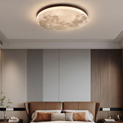 Flush Mount Ceiling Light, LED Light Fixture with Moon Acrylic Shade – image 4