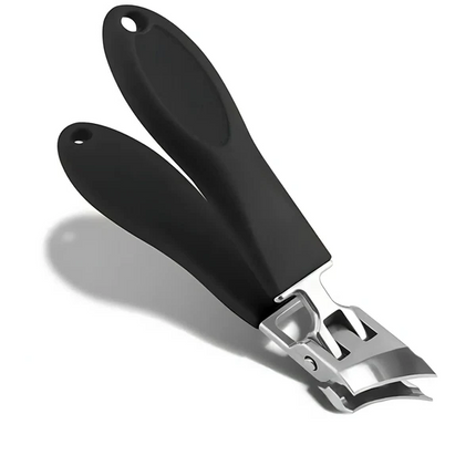 Wide Jaw Nail Clipper with Anti-Splash Catcher, Heavy Duty Stainless Steel Toenail Clippers for Thick Nails