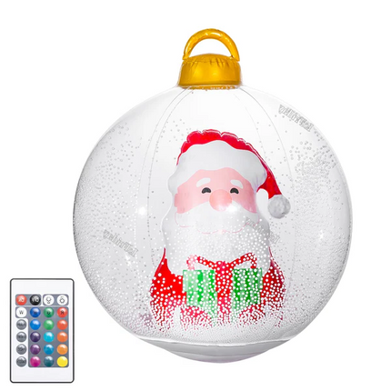 Inflatable Outdoor Christmas Ball with Lights, Color Changing Outdoor Christmas Decorations