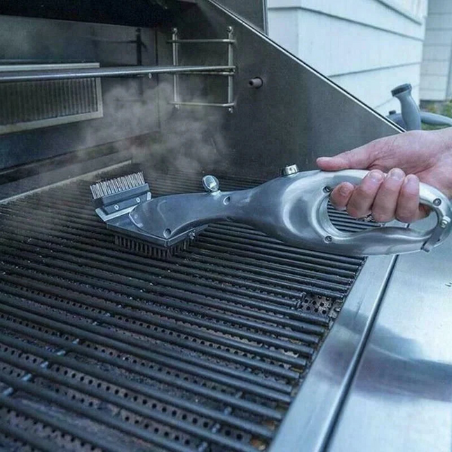 Grill Brush and Scraper with Steam Cleaning, BBQ Grill Cleaner with Steam Power for Grates