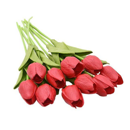 Artificial Tulip Flowers 10 Pack, Artificial Flowers Faux Tulips for Tulip Bouquet Decor – image 12