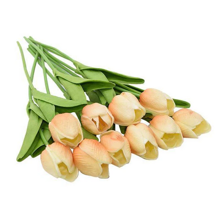 Artificial Tulip Flowers 10 Pack, Fake Flowers for Vase – image 11