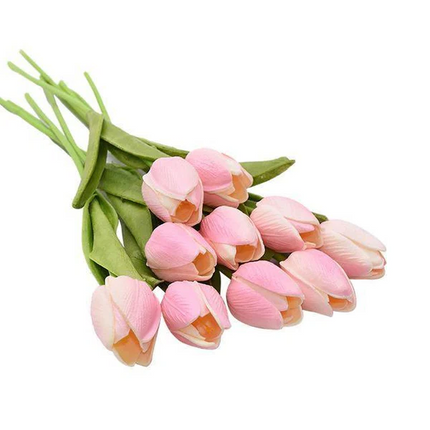 Artificial Tulip Flowers 10 Pack, Artificial Flowers Faux Tulips for Tulip Bouquet Decor – image 9