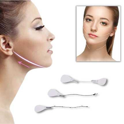 Invisible Face Lift Stickers 40 Pieces, Waterproof Face Tape for Wrinkles with 3 Face Bands – image 3