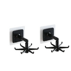 Adhesive Wall Hooks, 360 Rotating Hanging Hook with 180 Flip, Self Adhesive Ceiling Hook for Under Table and Cabinet